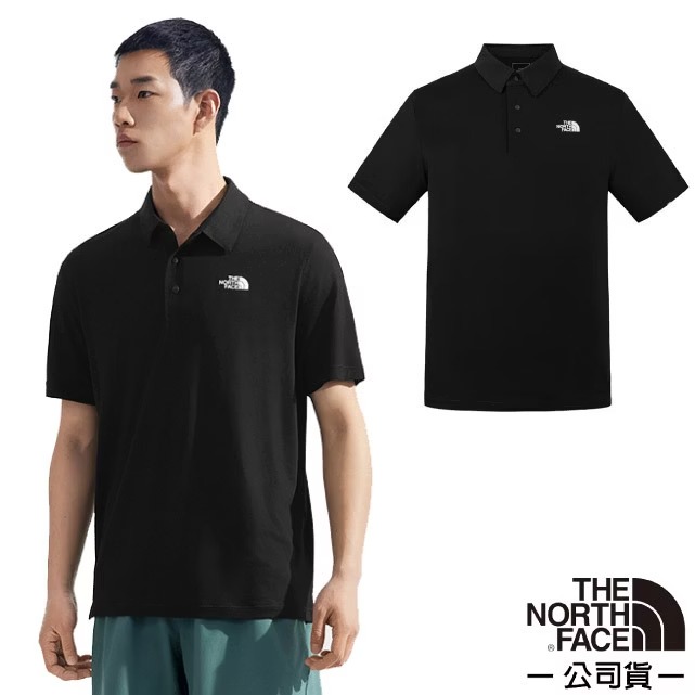 【The North Face】男 美麗諾羊毛混紡短袖POLO衫.休閒/美利奴羊毛親膚舒適/8BYK-JK3 宇宙黑✿30E010